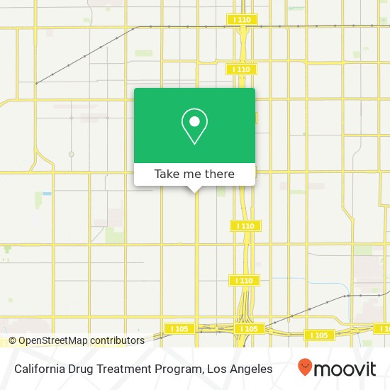 Mapa de California Drug Treatment Program