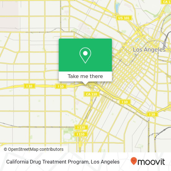 Mapa de California Drug Treatment Program