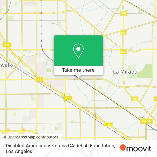 Disabled American Veterans CA Rehab Foundation map