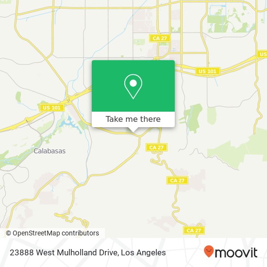 23888 West Mulholland Drive map