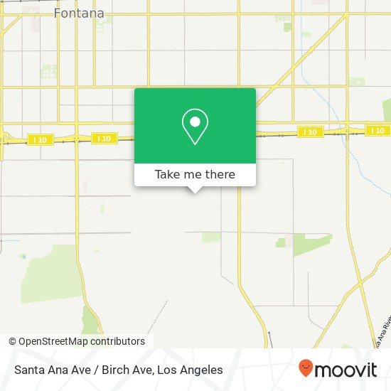 Mapa de Santa Ana Ave / Birch Ave