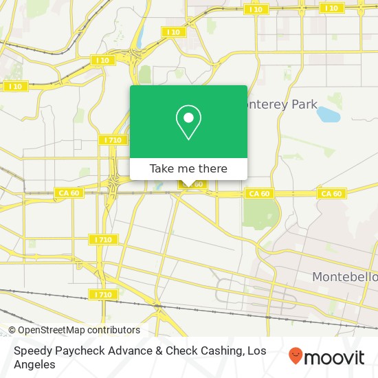 Mapa de Speedy Paycheck Advance & Check Cashing