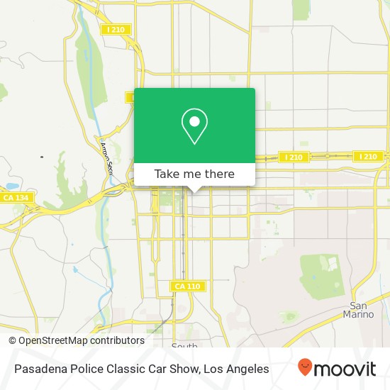 Pasadena Police Classic Car Show map