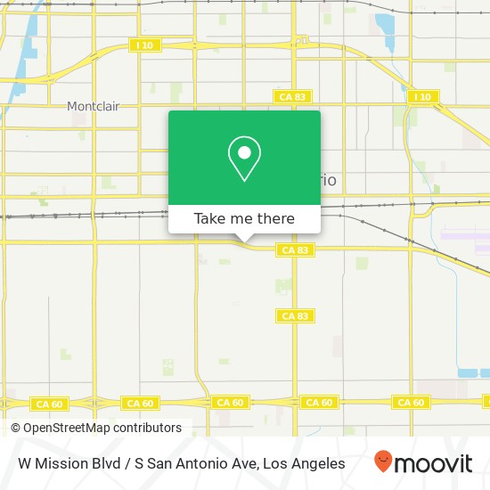 Mapa de W Mission Blvd / S San Antonio Ave