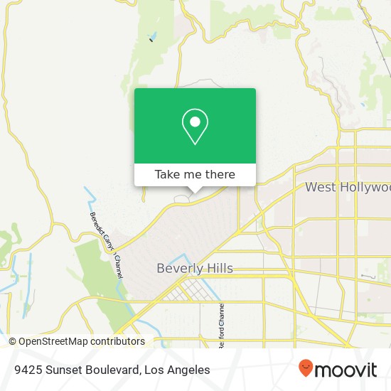 9425 Sunset Boulevard map