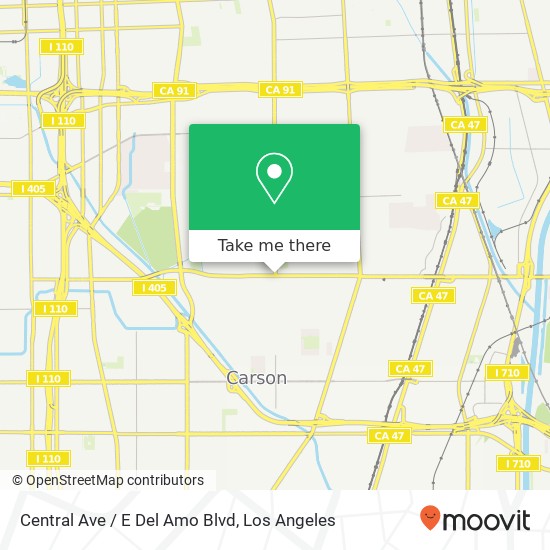 Mapa de Central Ave / E Del Amo Blvd