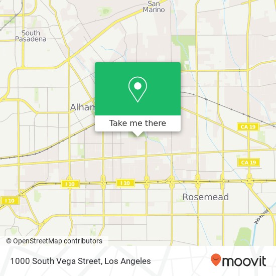 1000 South Vega Street map