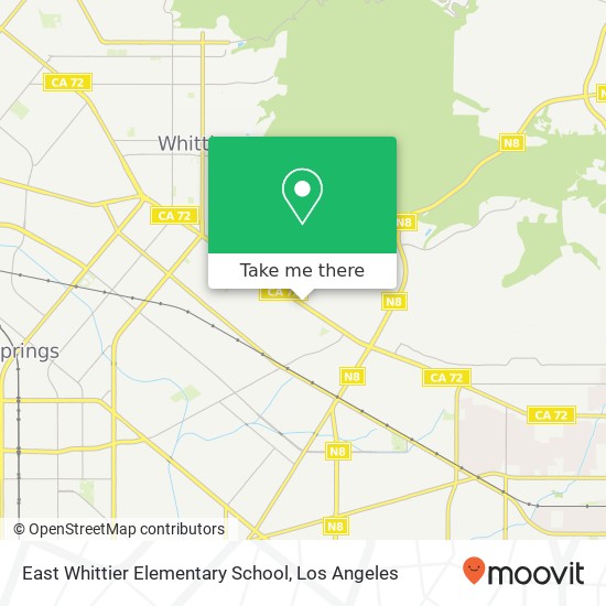 East Whittier Elementary School map