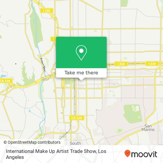 International Make Up Artist Trade Show map