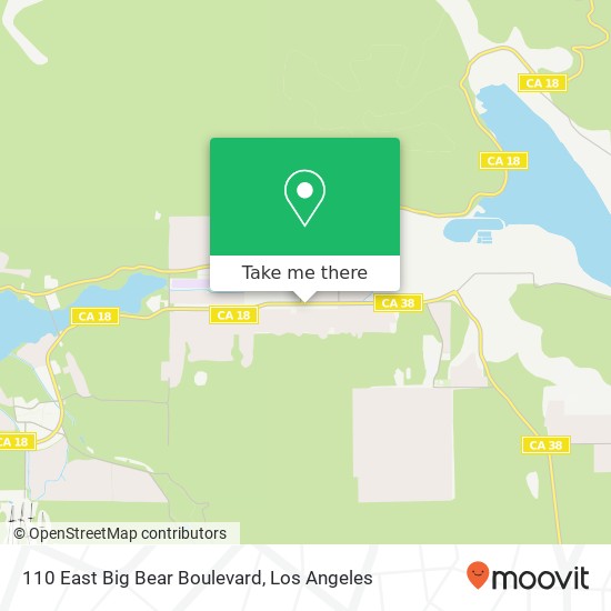 Mapa de 110 East Big Bear Boulevard