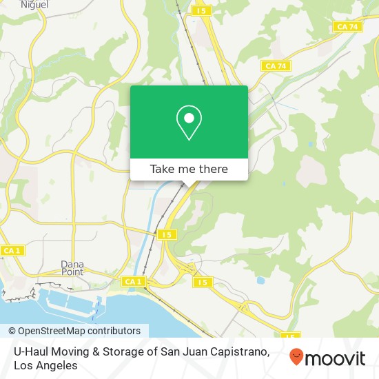 Mapa de U-Haul Moving & Storage of San Juan Capistrano