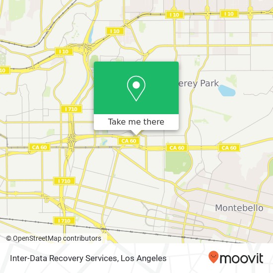 Inter-Data Recovery Services map