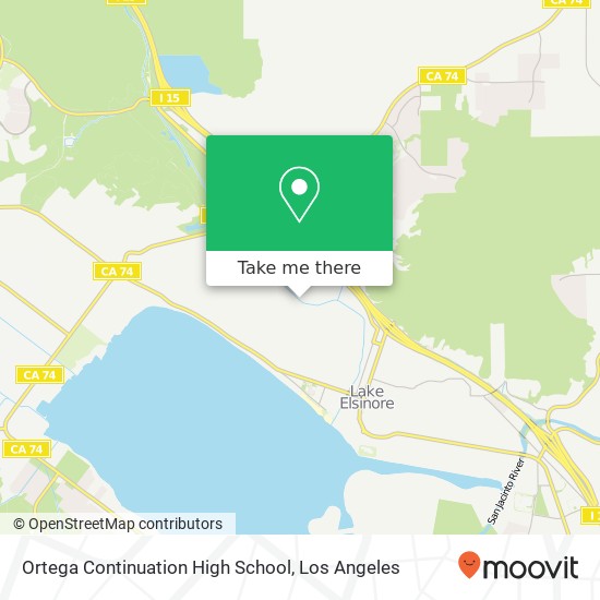 Mapa de Ortega Continuation High School