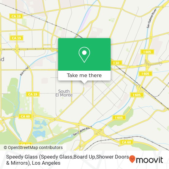 Speedy Glass (Speedy Glass,Board Up,Shower Doors & Mirrors) map