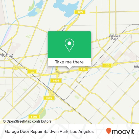 Garage Door Repair Baldwin Park map