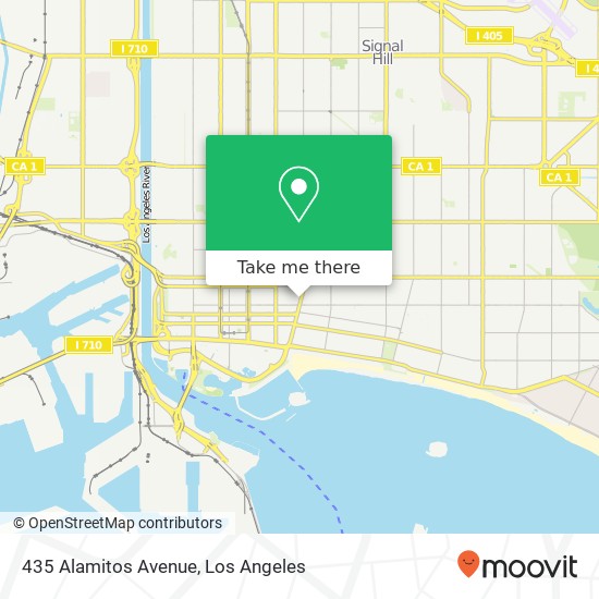 435 Alamitos Avenue map