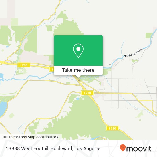 13988 West Foothill Boulevard map