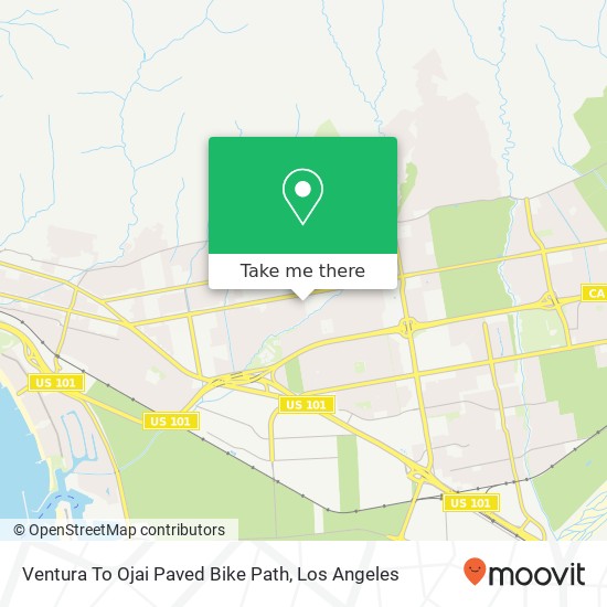 Mapa de Ventura To Ojai Paved Bike Path