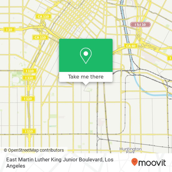 Mapa de East Martin Luther King Junior Boulevard