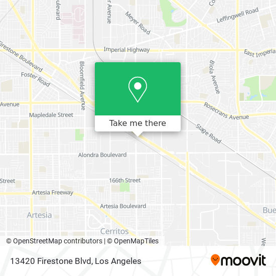 Mapa de 13420 Firestone Blvd