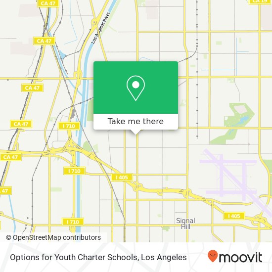 Options for Youth Charter Schools map