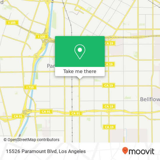 Mapa de 15526 Paramount Blvd