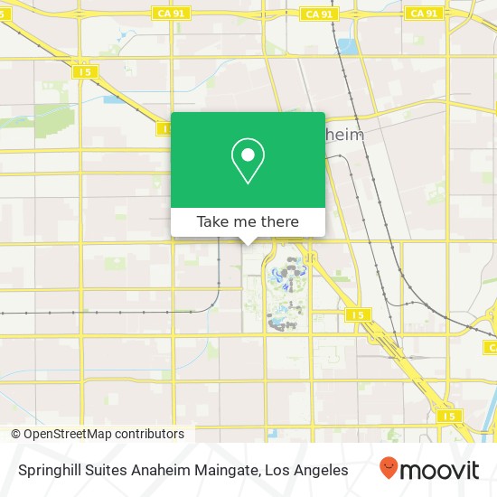 Mapa de Springhill Suites Anaheim Maingate