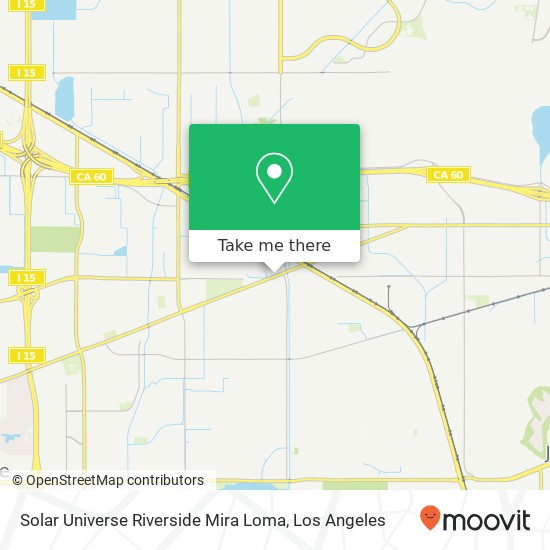 Mapa de Solar Universe Riverside Mira Loma