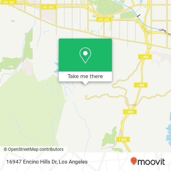 Mapa de 16947 Encino Hills Dr