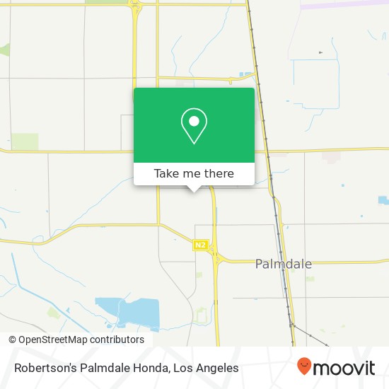 Robertson's Palmdale Honda map