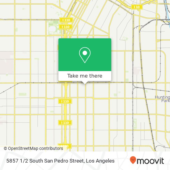 5857 1 / 2 South San Pedro Street map