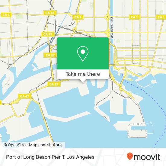 Mapa de Port of Long Beach-Pier T