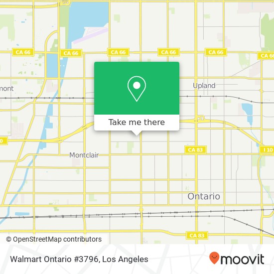 Mapa de Walmart Ontario #3796