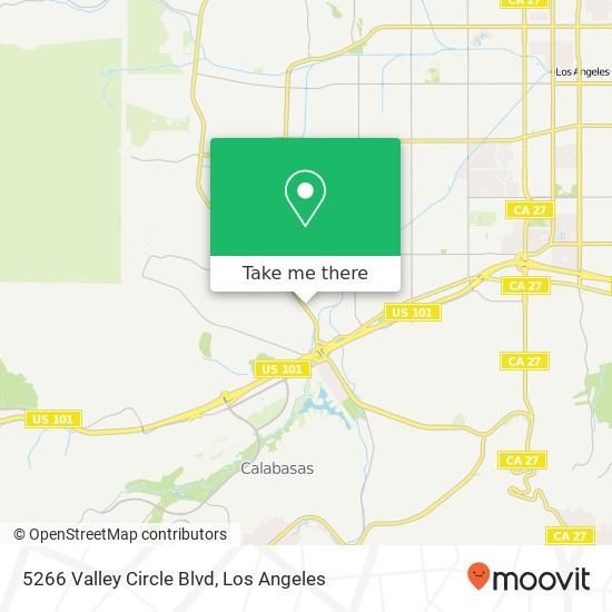 Mapa de 5266 Valley Circle Blvd