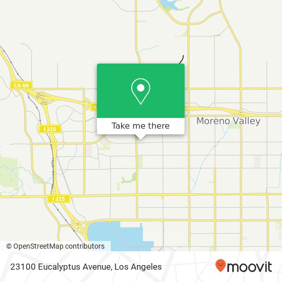 23100 Eucalyptus Avenue map