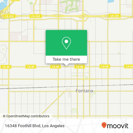 16348 Foothill Blvd map