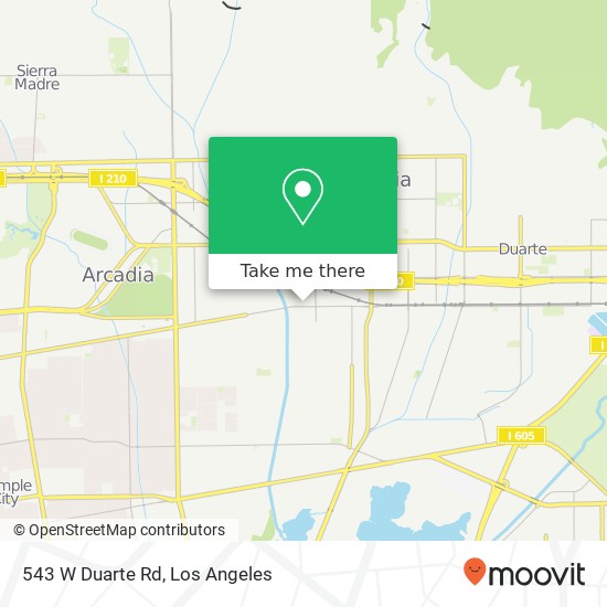 543 W Duarte Rd map