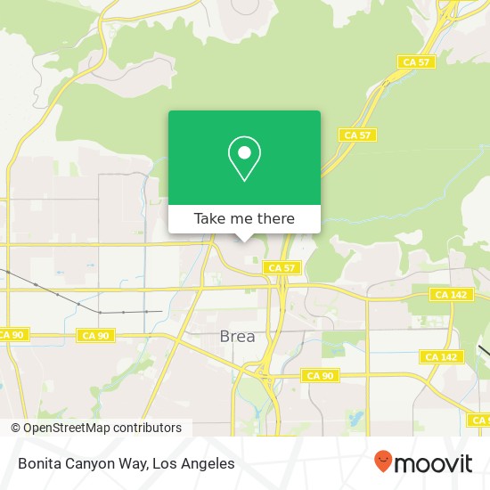 Mapa de Bonita Canyon Way