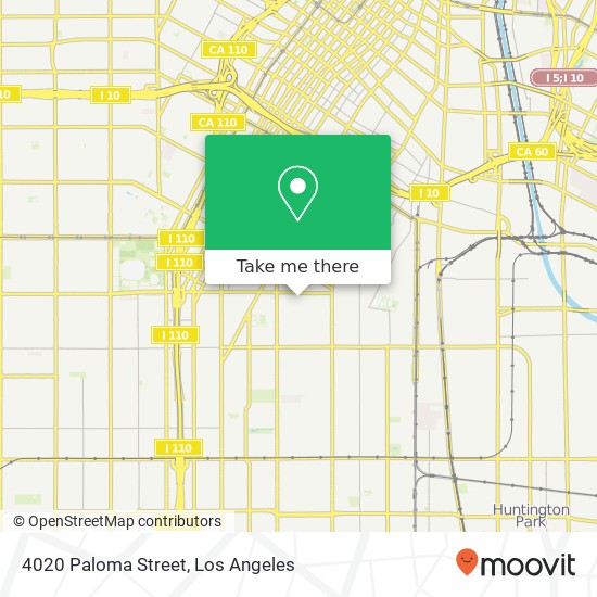 4020 Paloma Street map