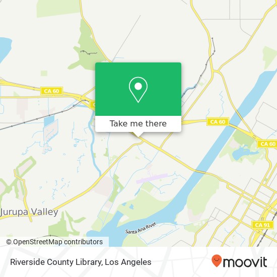 Mapa de Riverside County Library