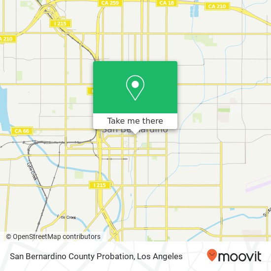 Mapa de San Bernardino County Probation