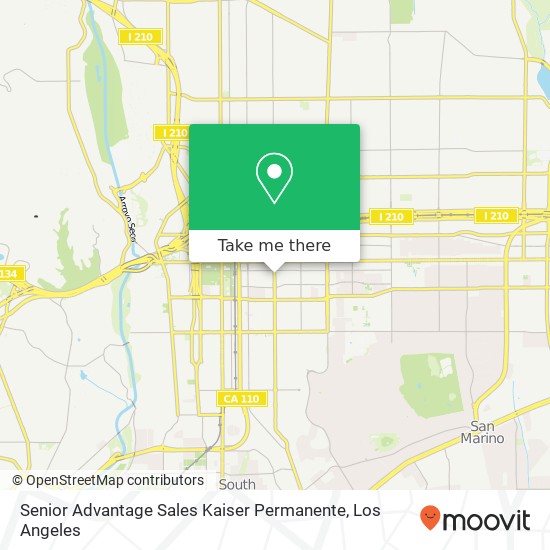 Senior Advantage Sales Kaiser Permanente map