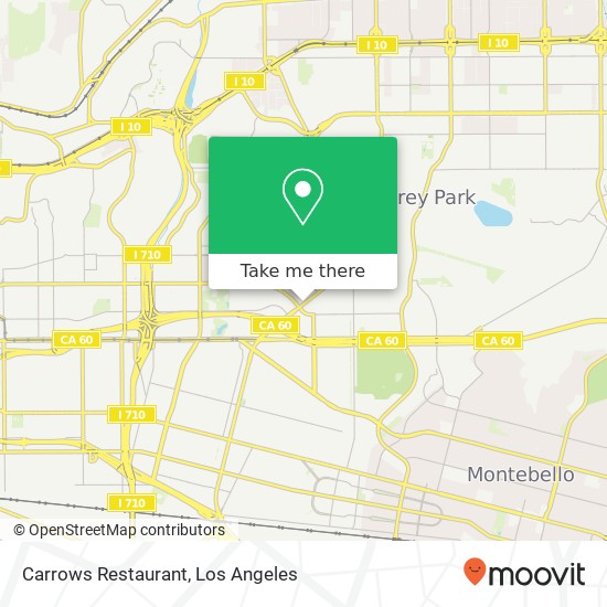 Carrows Restaurant map