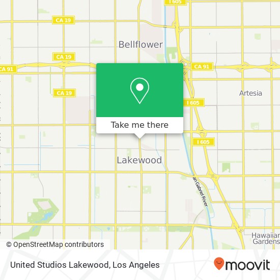 Mapa de United Studios Lakewood