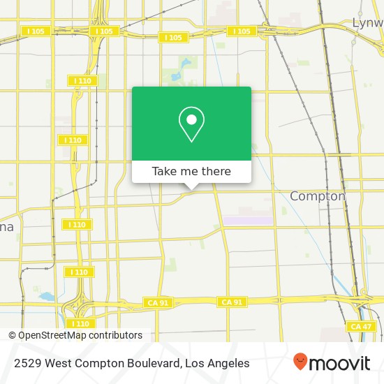 2529 West Compton Boulevard map