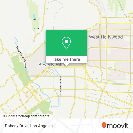 Doheny Drive map