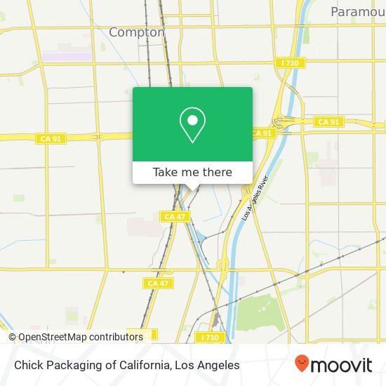 Chick Packaging of California map