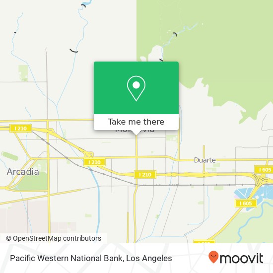 Pacific Western National Bank map