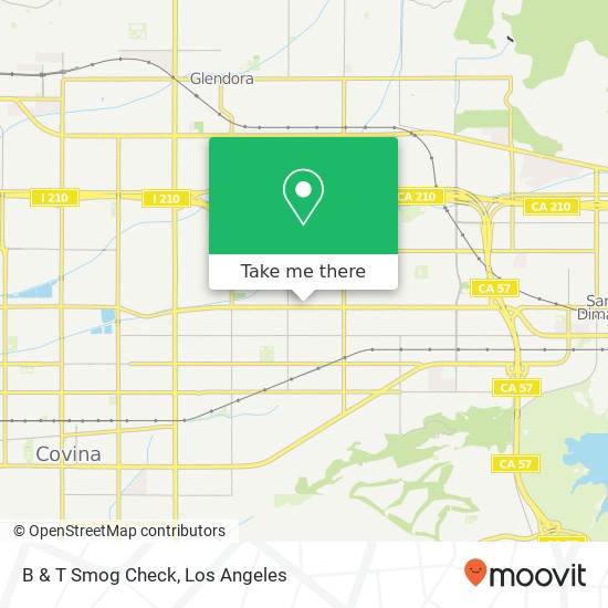 B & T Smog Check map