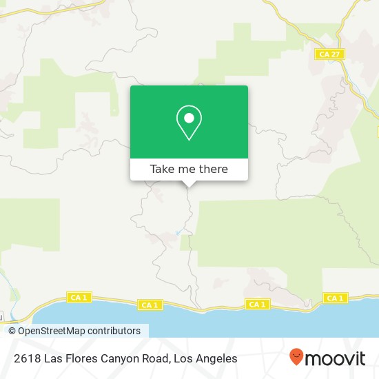 Mapa de 2618 Las Flores Canyon Road